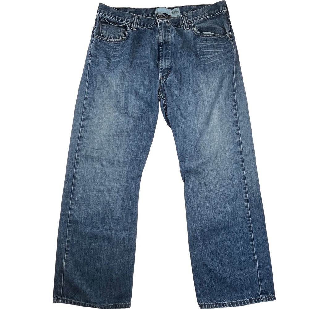 Levis SilverTab True Boot Blue Denim Jeans W40 L32 Men Baggy Y2K 90s Made Mexico